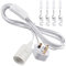 DiCUNO E27 Lampholder, Pendant Light Ceiling Lighting Fitting, Suspended Pendant Light Fitting Kit, White, 4M, 1Pack