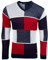 Subliminal Mode Warmer Pullover, kariert, mehrfarbig, Herren, BX52301, blau, Large