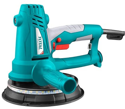 TOTAL - Lijadora Eléctrica Construcción de Cable con Potencia de 750 W - Especial Pared y Hormigón - Diámetro de 180 mm - Velocidad Regulable - 8 Discos de Lijado y Bolsa para Polvo