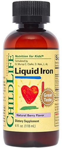 ChildLife Essentials, Liquid Iron, Vegan Iron Drops for Children, 118ml, Vegetarian, Gluten Free, Soy Free, GMO Free