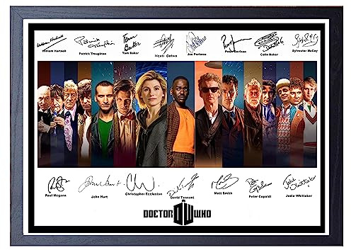 SIGNED BY THE STARS Doctor Who Autogrammdruck 'All Doctors', gerahmt, A4, 34 x 24 cm