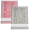 Filet - Set di 2 Canovacci per Cucina in Jacquard con Inserto in Tela Aida 55 Fori da Ricamare, Ideali per Asciugare le Stoviglie, Made in Italy, Disegno Pizza, Colore Rosso e Corda