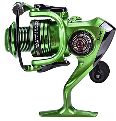 Kadimendium Praktische Angelrolle, Gut Zum Meeres- und Süßwasserangeln Geeignet (Grüner XF1000)