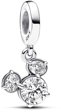 HAEPIAR S925 Sterling Silver Pendant Dangle Beads Charms für Armbänder und Halsketten Sparkling Mouse Bow für Frauen Mädchen Freunde