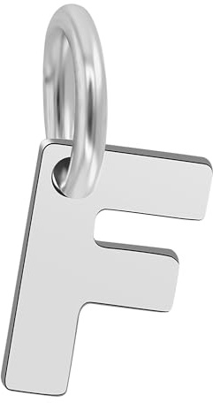 Akzent Feinsil Unisex-Kettenanhänger Buchstabe 925er Echt Silber rhodiniert