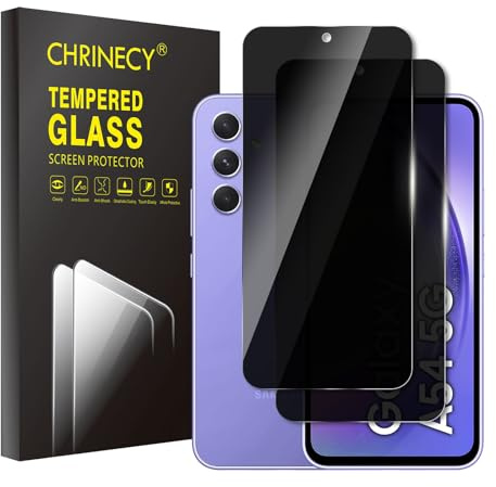 2 Stück Sichtschutz Schutzfolie Kompatibel mit Samsung Galaxy A54 5G Schutzglas, 9H Härte Folie, [Anti-Spy Schutzglas] [Anti-Fingerprint] [Blasenfrei] [Kratzfest]