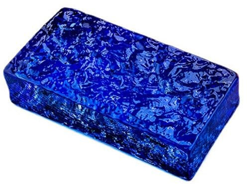 Brique de verre transparent brique de verre solide 1 pièce, Transmission de la lumière et protection de l'intimité, Décoration de la maison, peut être utilisé dans la maison (Couleur : bleu marine,