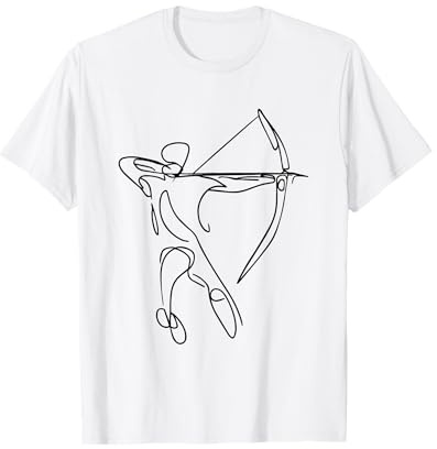 Bogenschießen Skizze Bogenjäger Bogenschieß Trainer T-Shirt