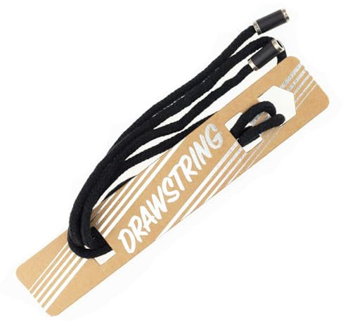 Kordelzug Bekleidungskordel 5mm mit Endstücken 120cm Schnürsenkel, Farbe:schwarz