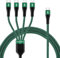 SIQIWO USB C Multi Charger Cable, 3A 1.2M New Braided USB C to 4 in 1 Fast Charging Cord with 2 Micro USB/2 Type C Connector, for iPhone 15, Samsung Galaxy S23 S8 S7, LG, Huawei, Xiaomi, Sony, Tab