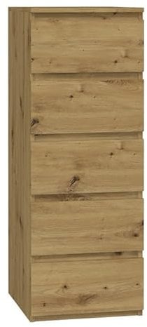 roe furniture Kommode mit 5 Schubladen - Modern Schubladenschrank - Komodenschrank - Schubladenkommode 40 cm Breit - Artisan