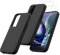 MIBZOR 3 in 1 Funda Compatible con TCL 50 5G (6.6) con 2 Piezas Vidrio Templado Protector de Pantalla Película Protectora, Negro Carcasa Silicona TPU Suave Caso Case