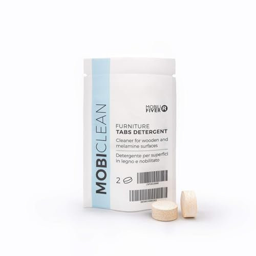 Mobili Fiver, Mobiclean Reinigungsmittel, Professionelle Formel Für Melamin und Holz, 2 Tabletten, Made In Italy
