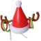 Happyyami Weihnachtliches Aufblasbares Ringwurfspiel Mit Rentiergeweih-Hut Hut Ringe Für Spaß Für Drinnen Und Draußen Weihnachtsdekoration Und Partyspiel Für Ganze Familie