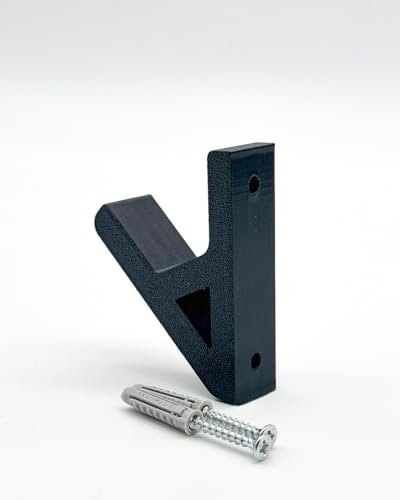 2X Set Wandhalterung Helm Wand Halter für Fahrradhelm, Reithelm, Ski Sport Haken Helmaufhänger schwarz