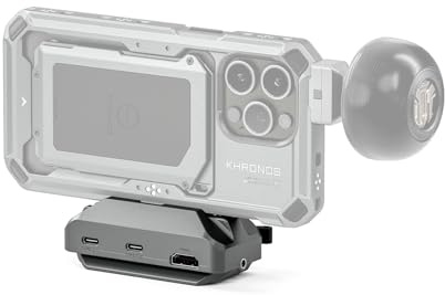 TILTA Khronos Schnellspanner-USB-C-Hub, kompatibel mit iPhone 15 Pro/Pro Max Hülle, Space Grey TK-QRUH-SG