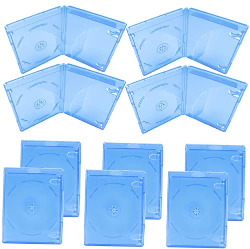 Mikinona 10stücke Cd DVD Hüllen Blau Robuste Kunststoffboxen Für Sicheren Transport Und Schutz Von Und DVDs Für Reisen Auto Und Zuhause