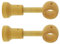 GIRASOLE HOME Verstellbare lange Halterung 140-160 mm aus Holz für Stangen mit einem Durchmesser von bis zu 28 mm, 2 Stück (Natur)