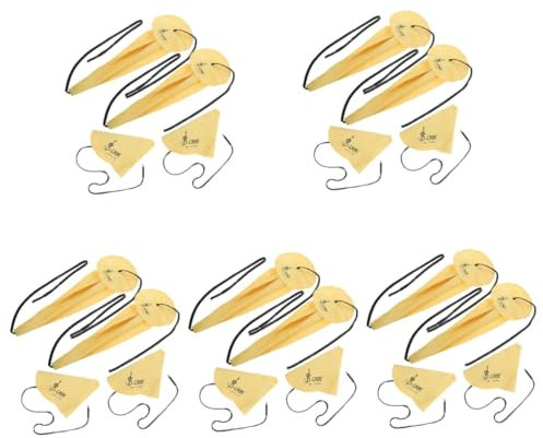 TOYANDONA 20 Piezas limpieza saxo tenor paño de limpieza de saxo paño de limpieza saxofón tenor kit de limpieza de saxofón Kit limpieza saxofón kit de limpieza de clarinete tela Yellow