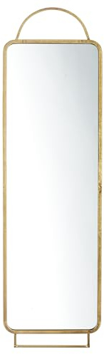 Baroni Home Dekorativer Wandspiegel mit Eisenrahmen, Wohnzimmerspiegel oder Schlafzimmerspiegel (langes Gold)