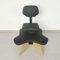 Kniestuhl mit Rückenlehne, ergonomischer Bürostuhl mit gekreuzten Beinen zum Knien zur Verbesserung der Körperhaltung, tragbarer Meditationsstuhl mit hoher Tragkraft (schwarz, Einheitsgröße)