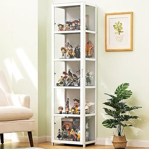 Moubhjd Armoire vitrine, Portes en Acrylique, pour Collection de Figurines et Objets rares, vitrine Transparente sur Pied pour Salon, Chambre -42 * 33 * 161cm