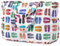 oscaurt Strandtasche Groß Tote Bag Wasserdichte Badetasche Faltbar Reisetasche Sporttasche Urlaub Must Haves Einkaufstasche mit Reißverschluss Travel Bag