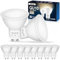 QOJUX GU10 LED Kaltweiss Lampe,3.5W 593 Lumen Birne 6000K Kaltweiß Spot GU10 Energiesparlampe,50W Halogenlampe ersetzt,Abstrahlwinkel 120° Leuchtmittel,Nicht Dimmbar,10 Stück
