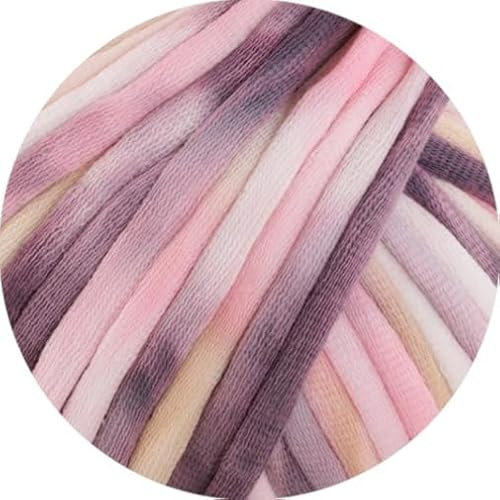 LANA GROSSA Gelato | Weiches, gefülltes Baumwoll-Schlauchbändchen mit buntem Sprenkeldruck | Handstrickgarn aus 52% Baumwolle & 48% Polyamid | 100g Wolle zum Stricken & Häkeln | 80m Garn FB 11