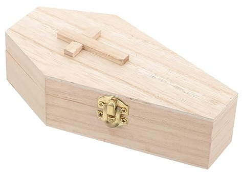 ORFOFE Schmuck Vitrine Tischdekorationen Kasten Gothic Schmuckkästchen Unfertige Holzkisten Särge und Schatullen Sarg Schmuckkästchen Festival Holzkisten zum Basteln