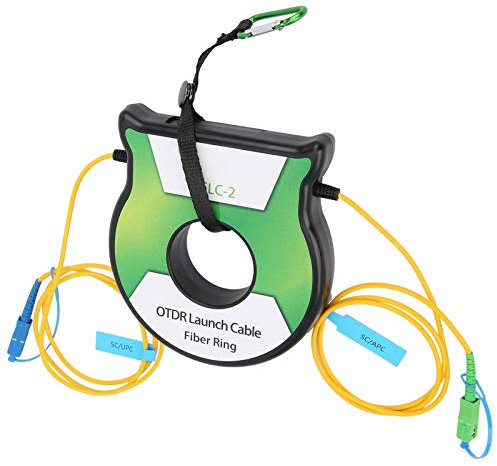 Eacam Cable de Lanzamiento de Fibra óptica OTDR, Monomodo 9/125um, 1km OS2 SC/-SC/UPC, Alta Precisión, Transporte con Gancho, para Pruebas e Inspección