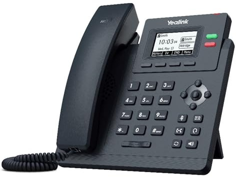 Yealink SIP T31G Einsteiger-HD Gigabit IP schnurgebundenes Telefon mit extra großem grafischem Pixel-LCD-Display mit Hintergrundbeleuchtung (132 x 64), Schwarz (erneuert)