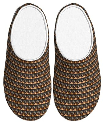 PPHGUT brandman brandman flamma tryck resa hotellskor unisex TPR tofflor halkfri sula anti-noppning flanell inomhus