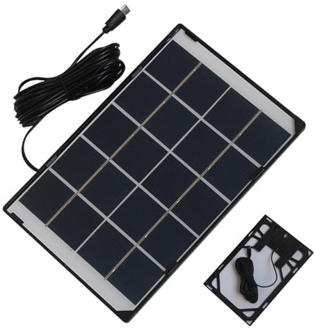 Paneles solares - Panel solar de 30 W | Cargador de montaje ajustable portátil de 30 W | Panel de carga de cámara de seguridad para exteriores de 5 V | Para teléfonos, linterna, ventilador, tienda de