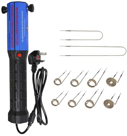 1300W 220V Magnetic Induction Heater, Induction Heat Tool with 10 Coil | Handheld Flameless Electromagnetic Induction Heater Kit for Rusty Bolt & Nuts Removal, Car DIY Repair Tools