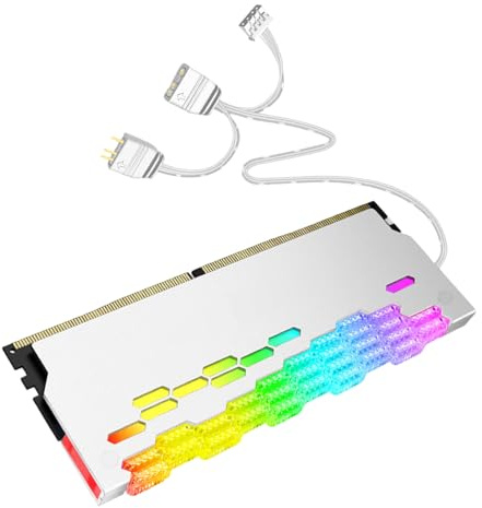FHGSPQWM Universals ARGB Memory RAMs Cover with 5V 3Pin Syncs and ABS Design for Enhances Cooling Memory Cooling Fan