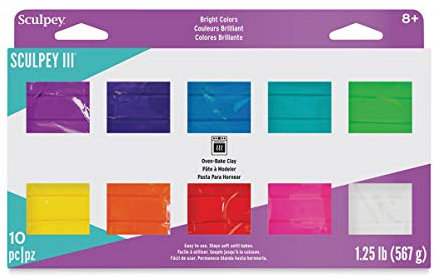 Polyform Sculpey III - Arcilla para horno (2 onzas, 10 unidades)