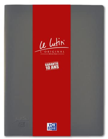 OXFORD Protège-Documents Le Lutin® L'Original A4 80 vues / 40 pochettes Couverture PVC Gris
