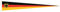 U24 Langwimpel Deutschland mit Adler Fahne Flagge Wimpel 250 x 40 cm Premiumqualität