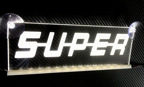 Placa LED 24/7Auto Super Light para interior de cabina de 12 V, letrero de neón para iluminación de mesa (blanco, 250 mm) Scania Super