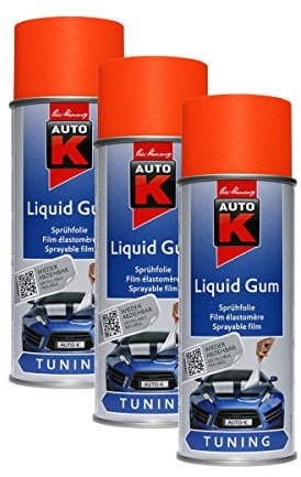 3x KWASNY 233 255 AUTO-K TUNING Liquid Gum Neon-Orange Lackspray 400ml