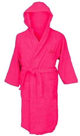 Liabel Accappatoio Uomo/Donna in Spugna con Cappuccio Unisex (Fuxia, XL)