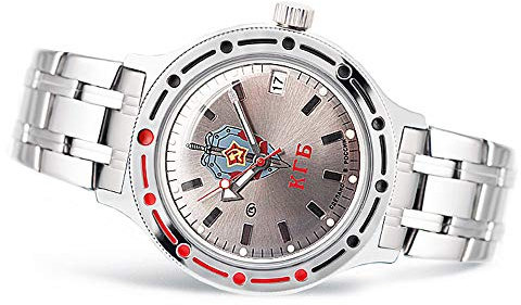 VOSTOK KGB Automatik 2416/420892 Zifferblatt Silber