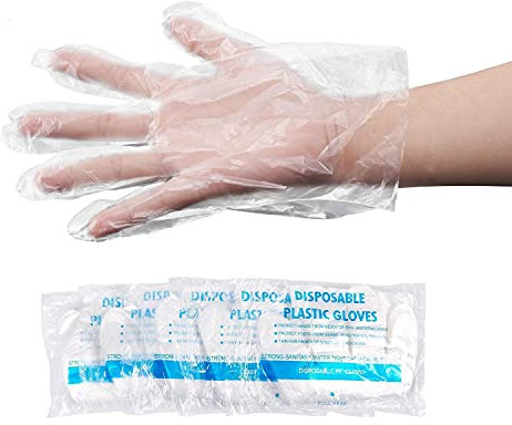 Einweg-Handschuhe, Kunststoff, lebensmittelecht, Einheitsgröße, transparent, 500 Stück