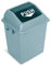 U-Group Ltd Papelera con tapa oscilante, 40 l, color gris