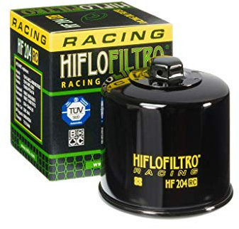MOTOMENT Ölfilter Hiflo HF204RC für Honda CBR 1000 RR Fireblade SC59 (2008-2013), Schwarz, Motorradölfilter, Filter, Motorrad