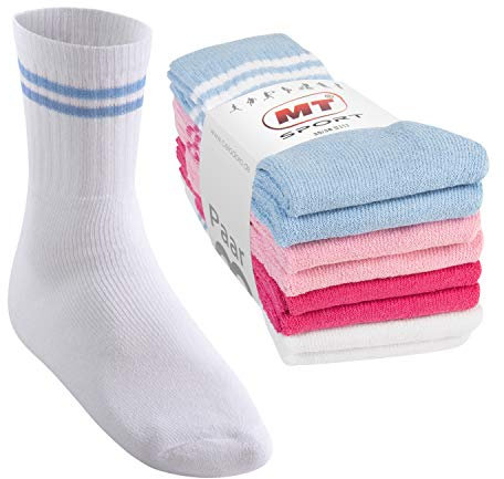 MT Damen und Herren Sport- und Freizeitsocken (8 Paar) Tennissocken - Pastell 39-42
