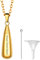 PROSTEEL personalisiert Asche Urne Anhänger Halskette Damen Herren 18k vergoldet Wassertropfen Kette Engelsflügel Design Memorial Kremation Modeschmuck Accessoire mit 55cm Rolokette