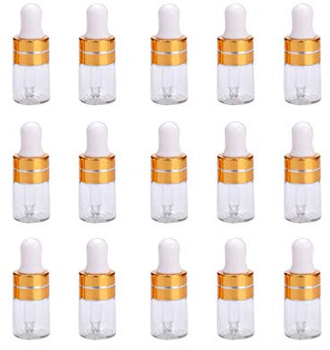 Beaupretty Mini Sprühflasche Mini Sprühflasche ?therische ?lflasche 2 Round Dropper Glasflasche Nachfüllbare Braunglasflaschen für Flüssigen Aromatherapie- 50 Mini Glasflaschen Mini Glasflaschen