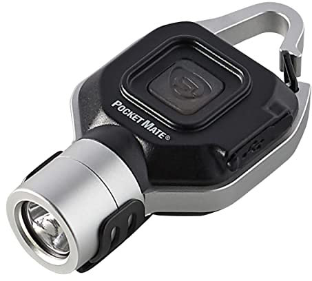 Streamlight 73300 Pocket Mate 325-Lumen Keychain/Clip-on USB Rechargeable Flashlight, Grigio